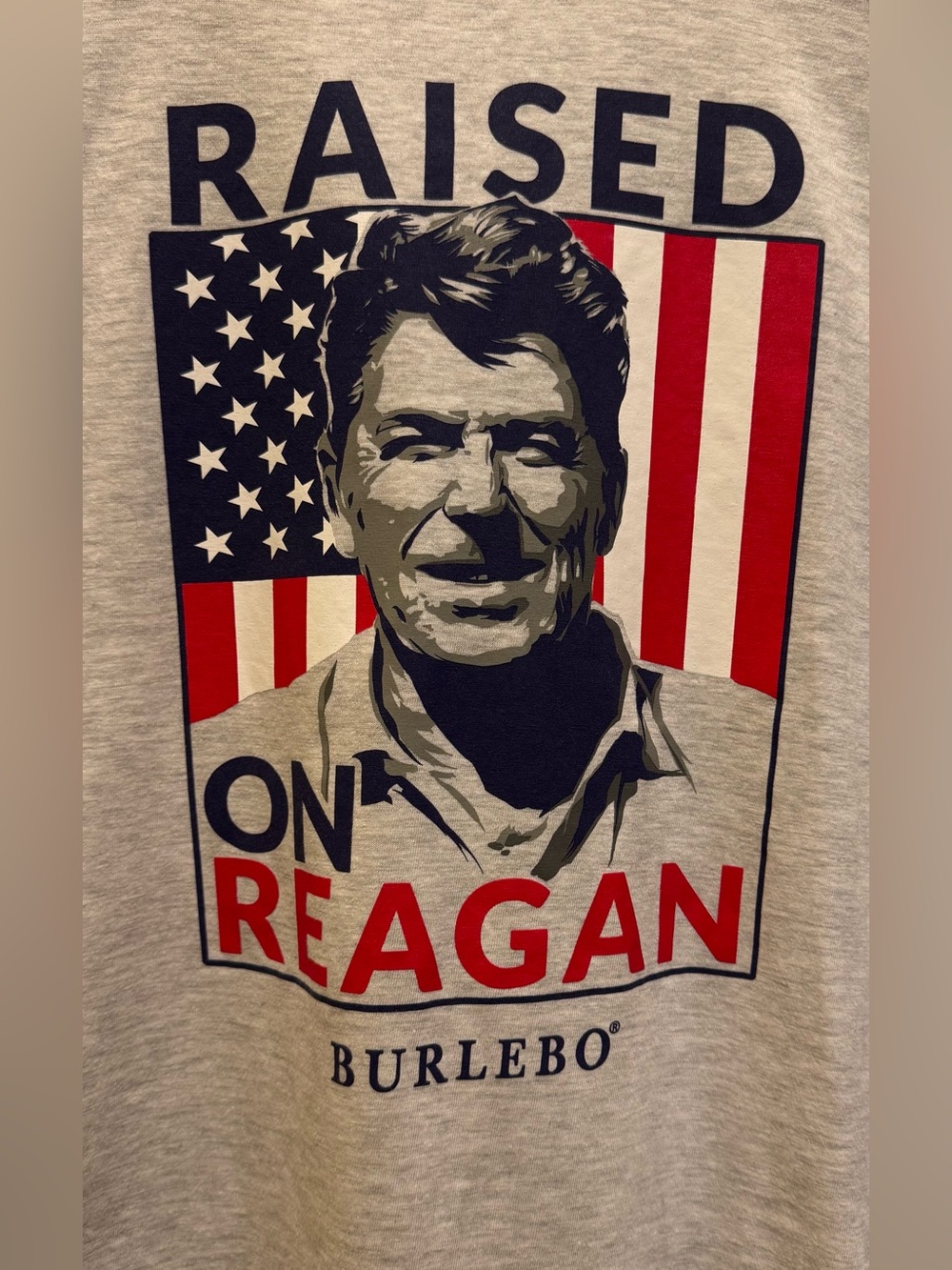 Burlebo “Raised On Reagan” Long Sleeve Tee Men’s XL * LIKE NEW * - Picture 2 of 8